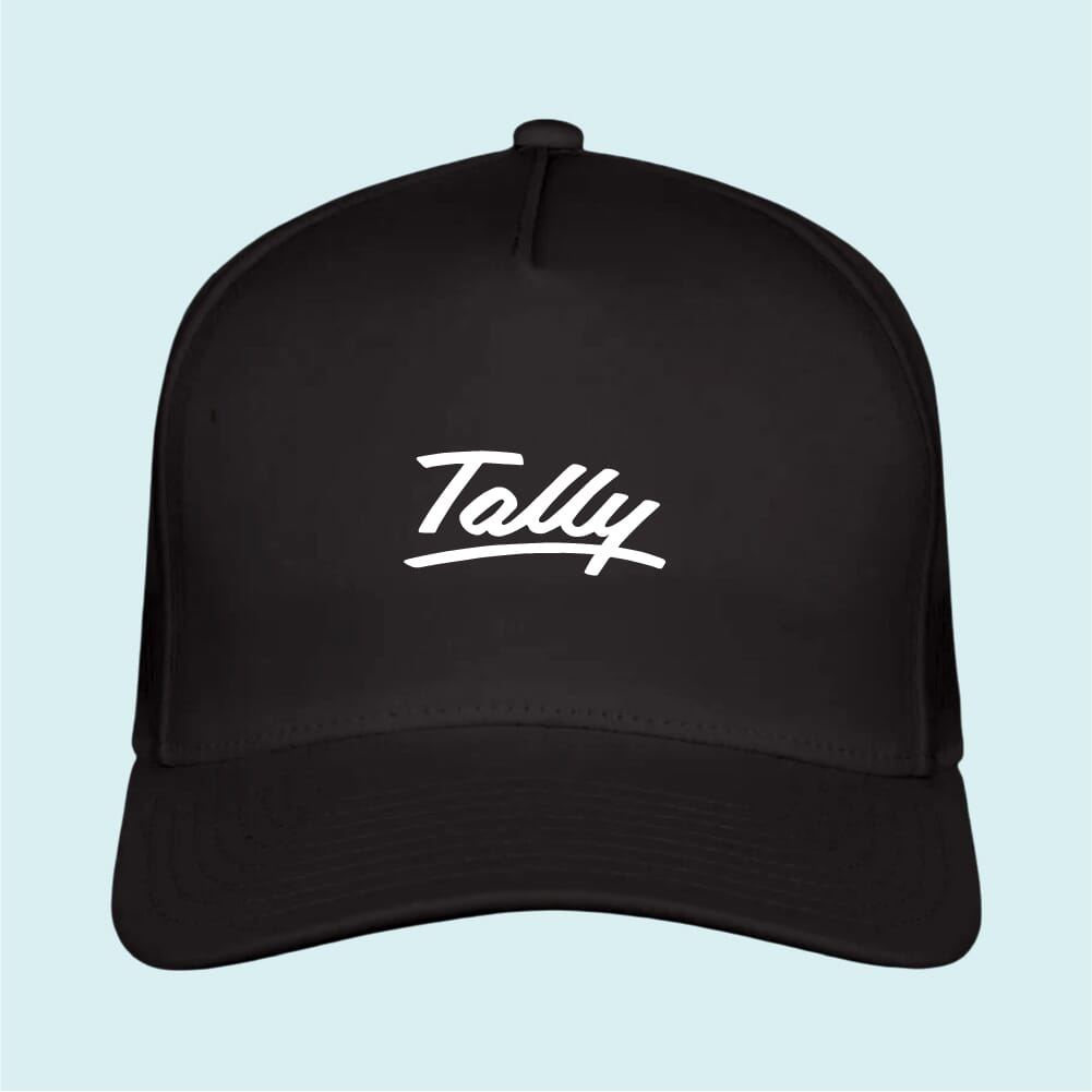 Generic Customized 5-Panel Cap-Black